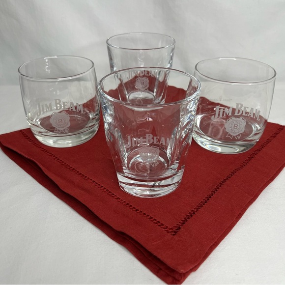 Jim Beam Bourbon Distillery Old Fashion Glasses. Set of 4 - Picture 3 of 10